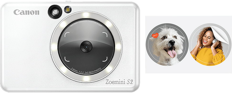 Appareil photo couleur instantané Canon Zoemini S2, Blanc perle (4519C007AA) — image 1
