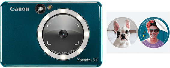 Appareil photo couleur instantané Canon Zoemini S2, Turquoise (4519C008AA)