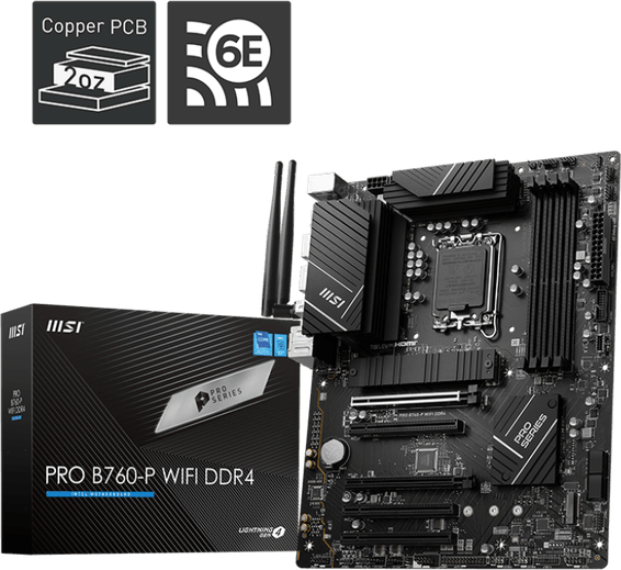 Carte Mère Intel MSI PRO B760-P WIFI - DDR4 (911-7D98-037)