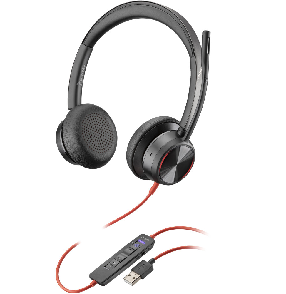 POLY Micro-casque Blackwire 8225 USB-A certifié Microsoft Teams (772K3AA)