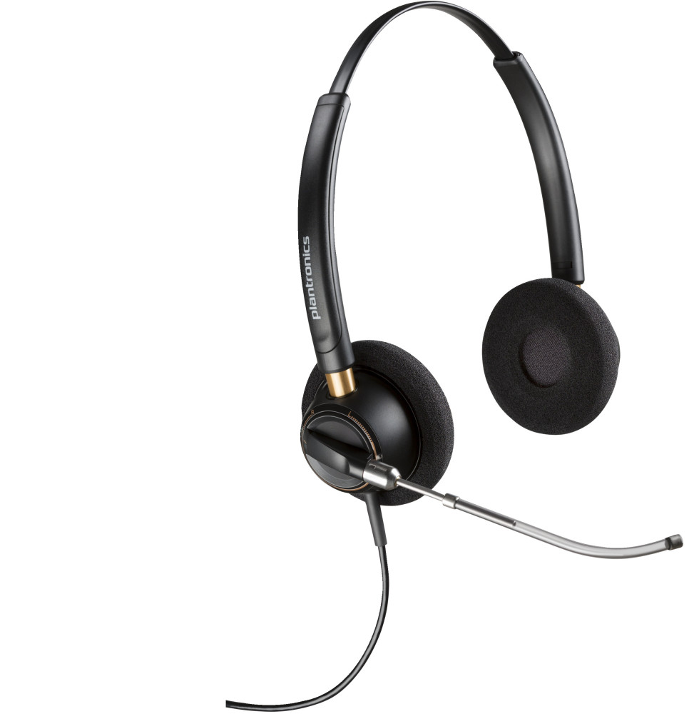 POLY Micro-casque binaural EncorePro 520V VoiceTube + fonction Quick Disconnect (783P9AA)