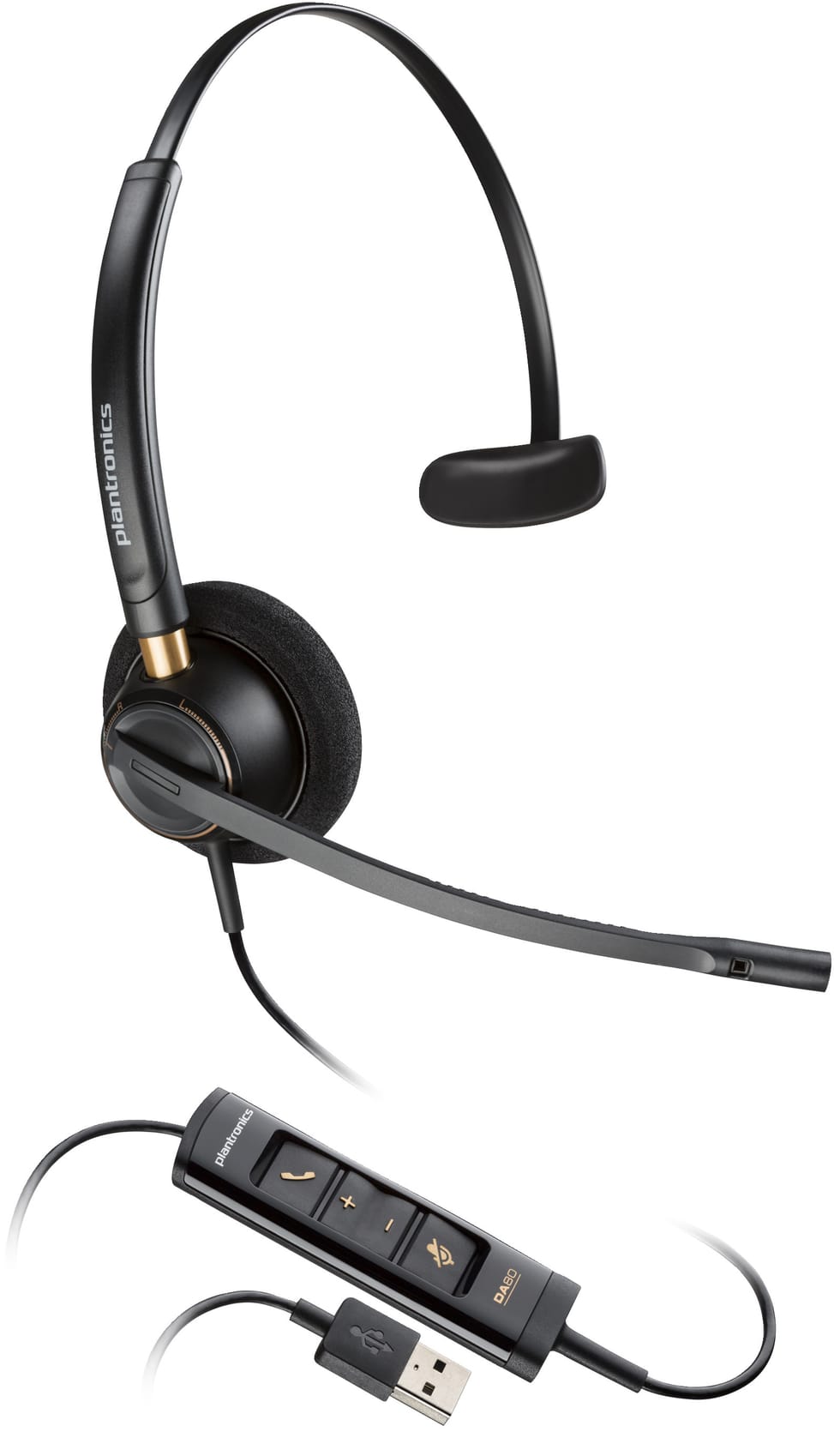سماعة رأس بميكروفون أحادية الأذن POLY EncorePro 515 مع USB-A (783R0AA) — صورة 1
