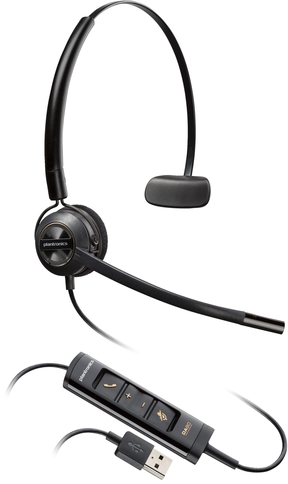 سماعة رأس بميكروفون قابلة للتحويل POLY EncorePro 545 USB-A (783R4AA) — صورة 1