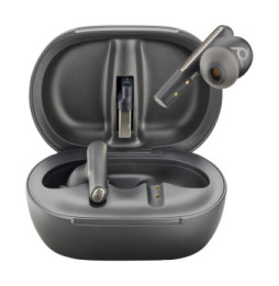 POLY Écouteurs noir charbon Voyager Free 60+ UC + adaptateur USB-C BT700 + étui de charge avec écran tactile (7Y8G4AA)