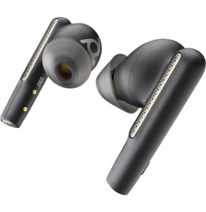 POLY Écouteurs noir charbon Voyager Free 60+ UC + adaptateur USB-C BT700 + étui de charge avec écran tactile (7Y8G4AA)
