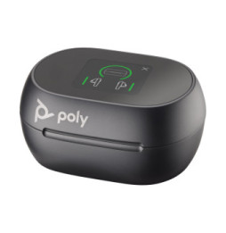 POLY Écouteurs noir charbon Voyager Free 60+ UC + adaptateur USB-C BT700 + étui de charge avec écran tactile (7Y8G4AA)