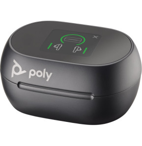 POLY Écouteurs noir charbon Voyager Free 60+ UC + adaptateur USB-C BT700 + étui de charge avec écran tactile (7Y8G4AA)