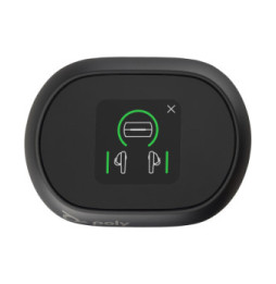 POLY Écouteurs noir charbon Voyager Free 60+ UC + adaptateur USB-C BT700 + étui de charge avec écran tactile (7Y8G4AA)