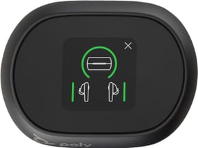 POLY Écouteurs noir charbon Voyager Free 60+ UC + adaptateur USB-C BT700 + étui de charge avec écran tactile (7Y8G4AA) — image 5