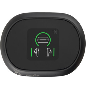POLY Écouteurs noir charbon Voyager Free 60+ UC + adaptateur USB-C BT700 + étui de charge avec écran tactile (7Y8G4AA)