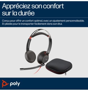 POLY Micro-casque Blackwire C5220 USB-C + câble commandes (lot) (805H3A6)