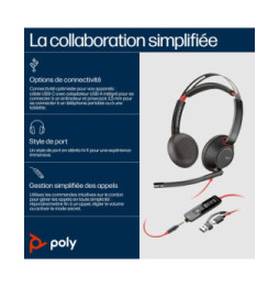 POLY Micro-casque Blackwire C5220 USB-C + câble de commande (805H3AA)