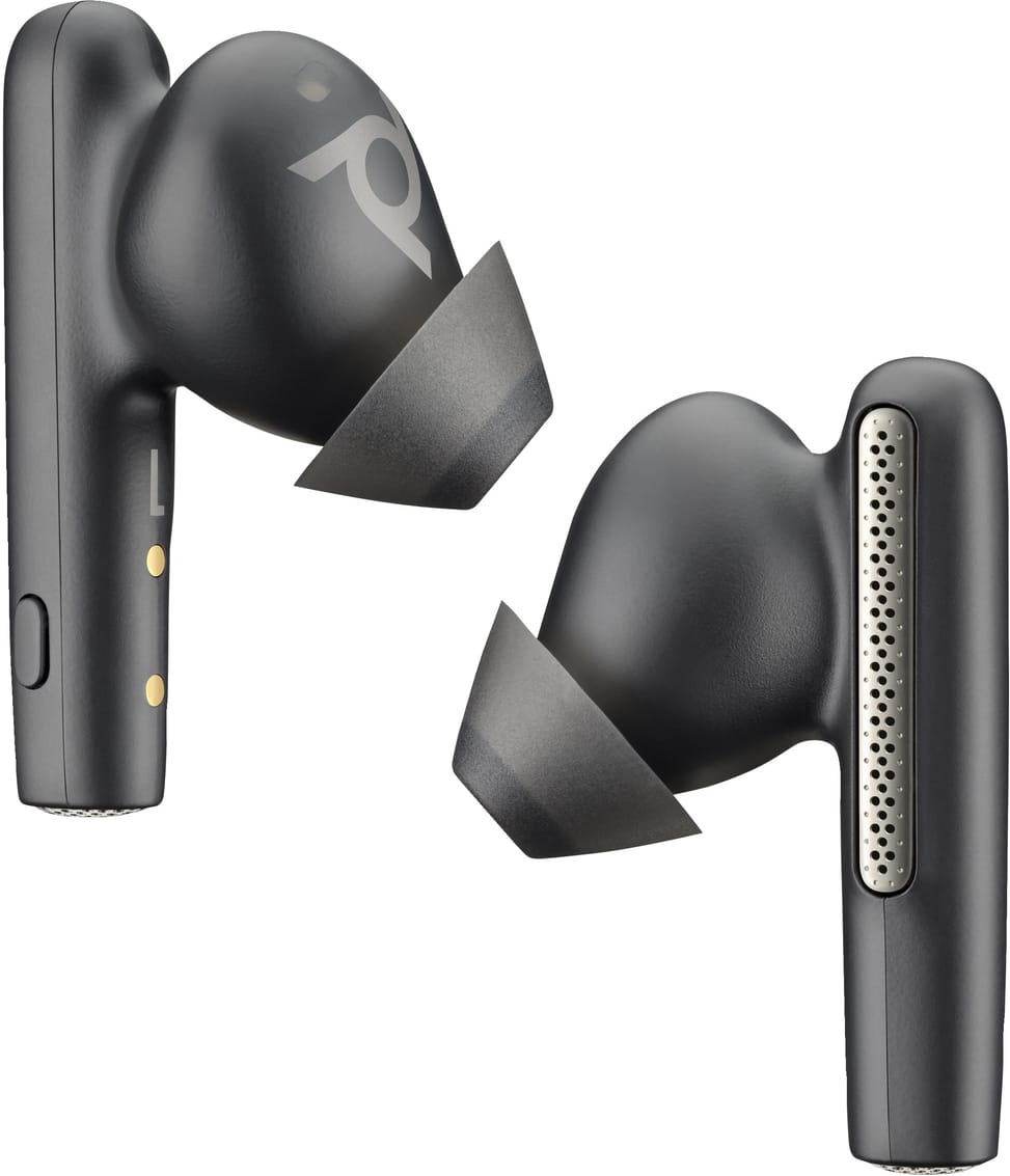 POLY Écouteurs noir charbon Voyager Free 60+ UC + adaptateur USB-C BT700 + étui de charge avec écran tactile (7Y8G4AA) — image 1