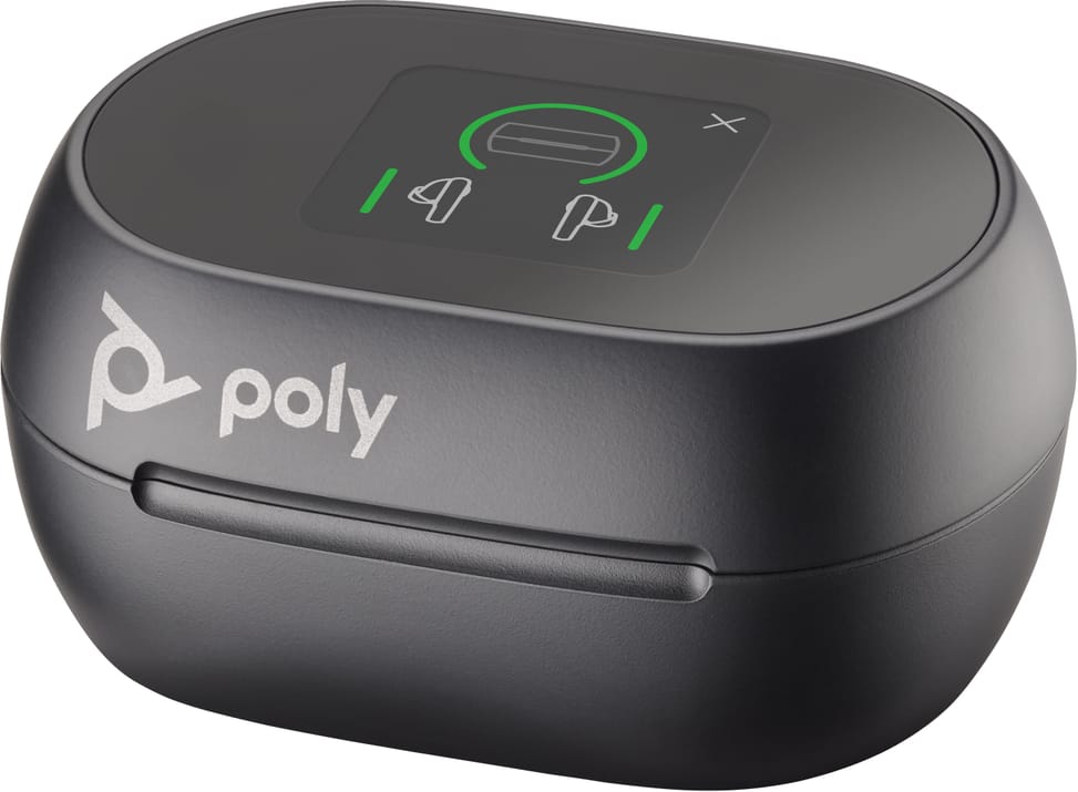 POLY Écouteurs noir charbon Voyager Free 60+ UC + adaptateur USB-C BT700 + étui de charge avec écran tactile (7Y8G4AA) — image 4