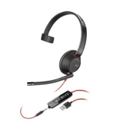 POLY Micro-casque monaural USB-A Blackwire 5210 (lot) Micro-casque monaural USB-A Poly Blackwire 5210 (lot)  (80R98A6)