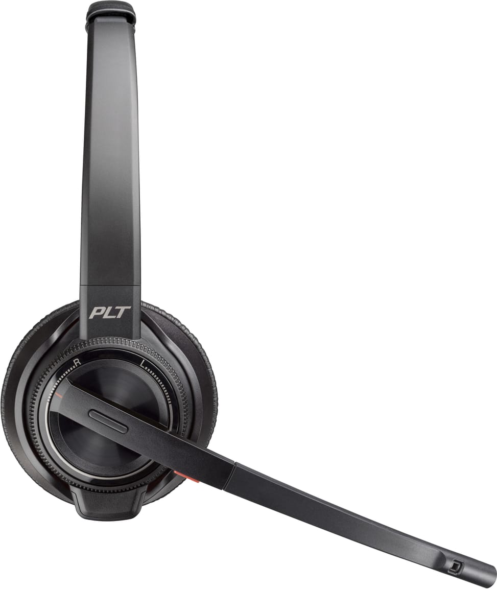 سماعة رأس بميكروفون POLY Savi 8220 DECT UC USB-A 1880-1900 MHz معتمدة لـ Microsoft Teams (8D3F5AA) — صورة 3
