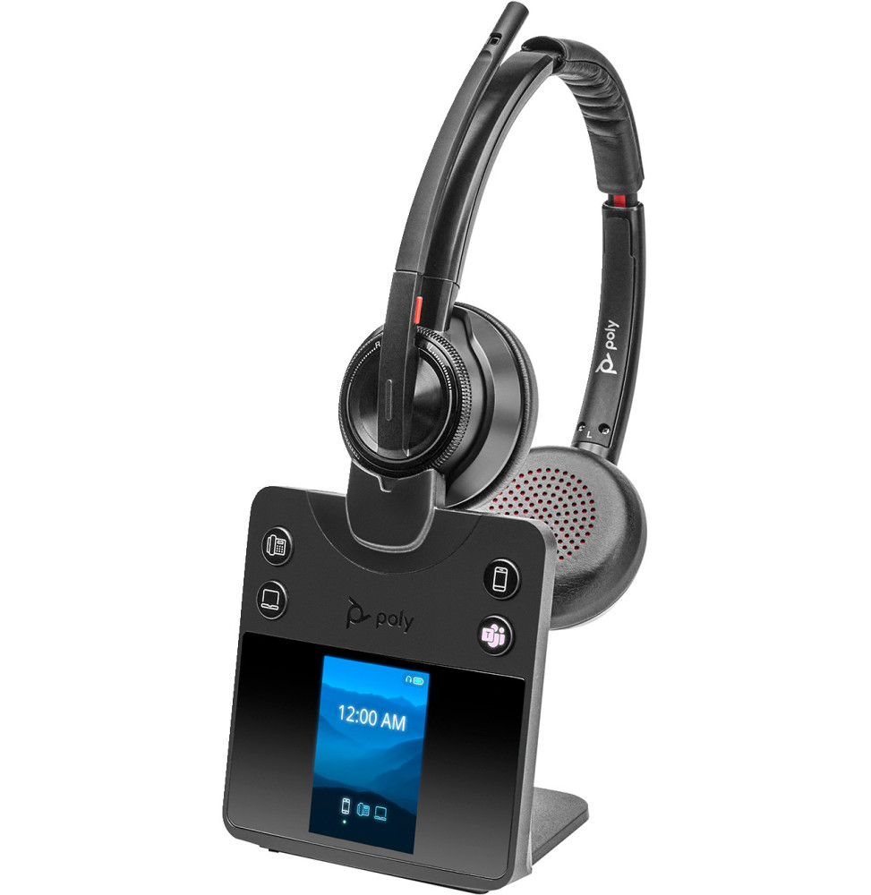 POLY Micro-casque Savi 8420 Office stéréo DECT 1 880-1 900 MHz certifié Microsoft Teams (8L5B3AA)