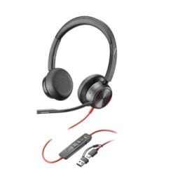 POLY Micro-casque Blackwire 8225 stéréo USB-C + adaptateur USB-C/A (8X223AA)