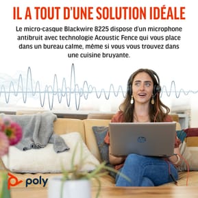 POLY Micro-casque Blackwire 8225 stéréo USB-C + adaptateur USB-C/A (8X223AA) — image 8