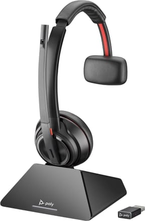 POLY Micro-casque serre-tête Savi 8210 monaural DECT 1 880-1 900 Mhz + kit de chargement (8Y9C3AA) — image 3