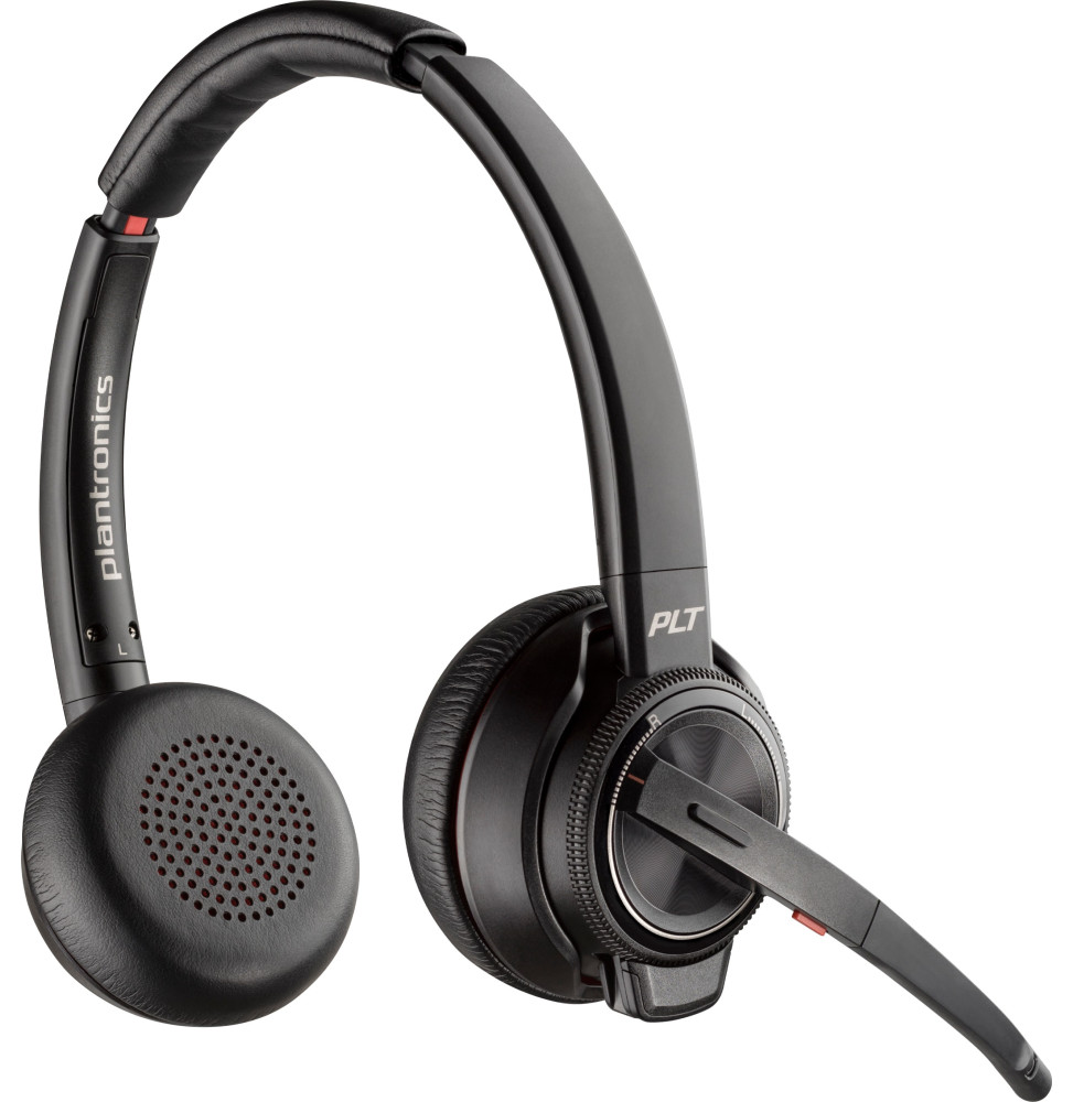 POLY Micro-casque serre-tête Savi 8220 stéréo DECT 1 880-1 900 Mhz + kit de chargement (8Y9C4AA)