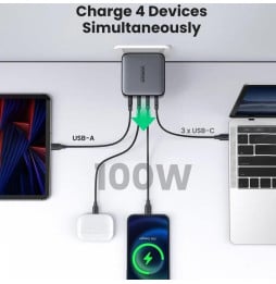Chargeur Ugreen Nexode rapid 4 ports USB-C 100W (40747)