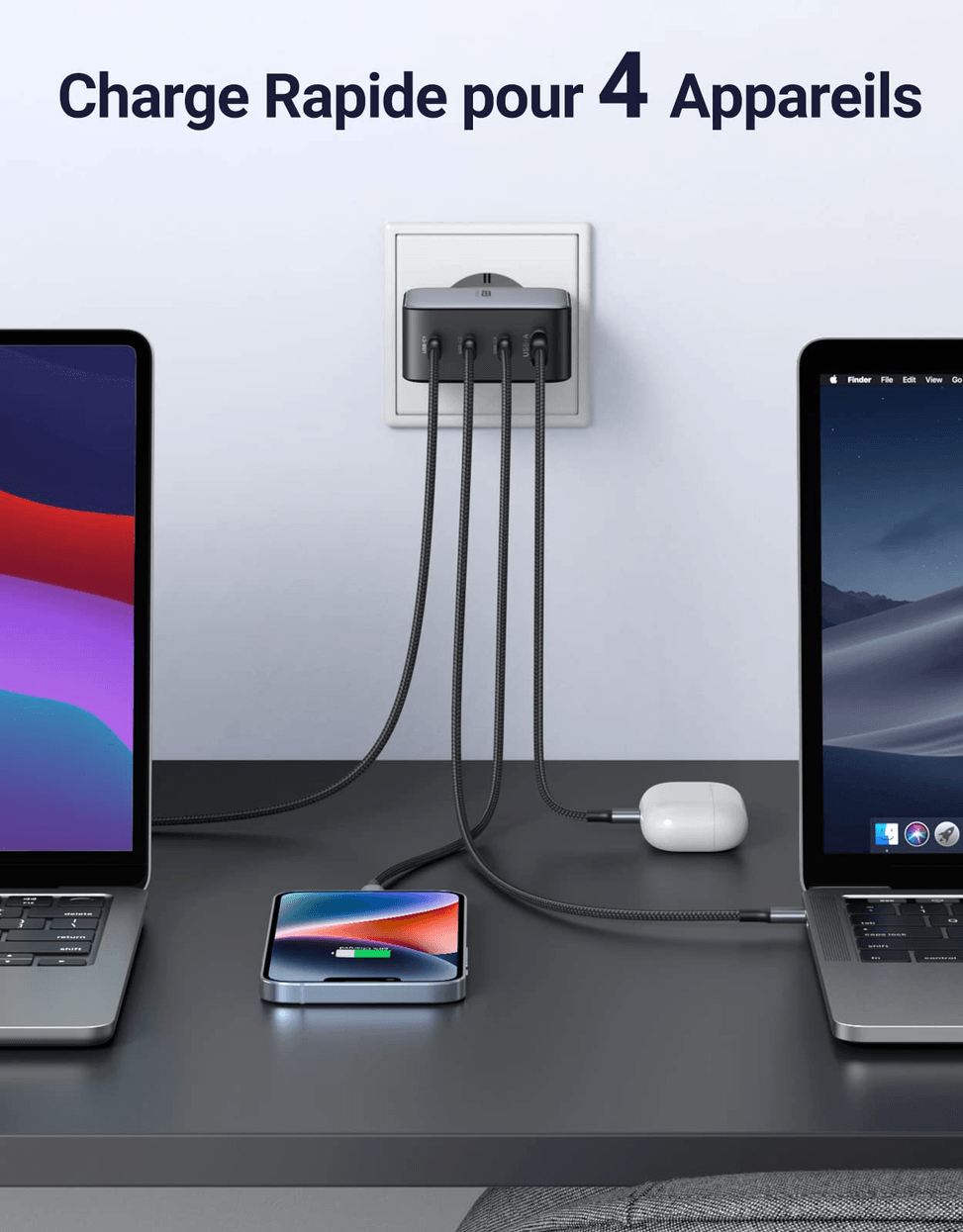Chargeur Ugreen Nexode rapid 4 ports USB-C 100W (40747) — image 2