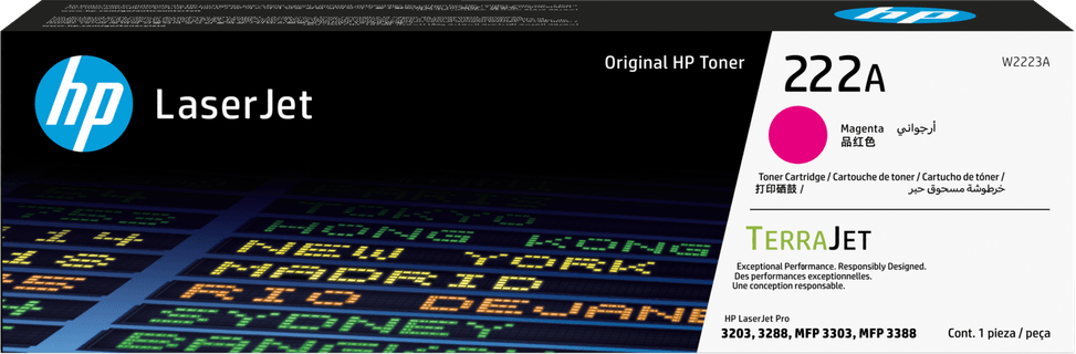 تونر HP LaserJet أصلي HP 222A أرجواني (W2223A) — صورة 1