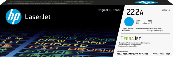 HP 222A Cyan (W2221A) - Toner HP LaserJet d'origine