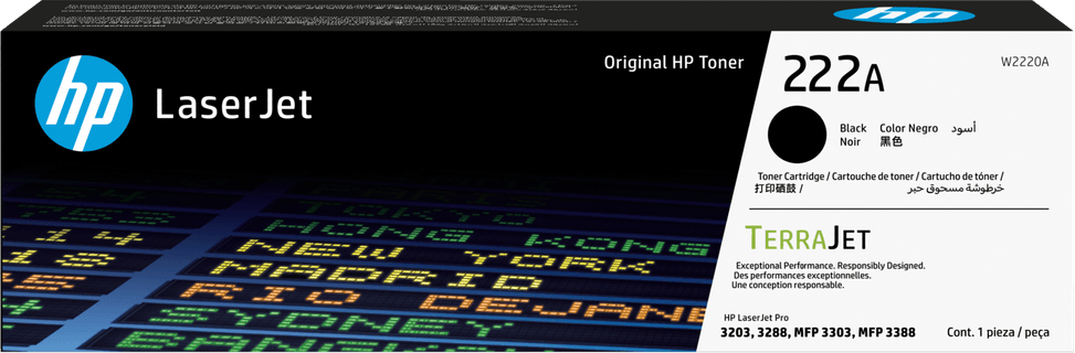 تونر HP LaserJet أصلي HP 222A أسود (W2220A) — صورة 1