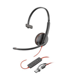 POLY Micro-casque Blackwire 3210 monaural USB-C + adaptateur USB-C/A (8X214AA)