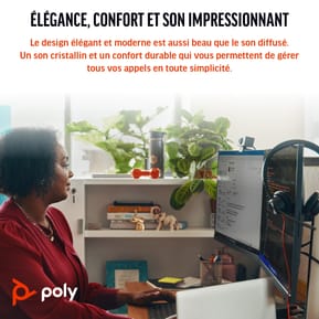 POLY Micro-casque Blackwire 3310 monaural USB-C certifié Microsoft Teams + adaptateur USB-C/A (8X216AA) — image 6
