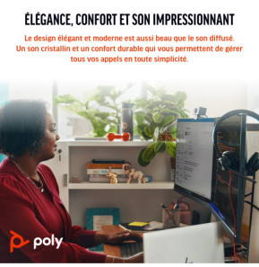 POLY Micro-casque Blackwire 3315 monaural USB-C + connexion 3,5 mm + adaptateur USB-C/A (8X217AA)