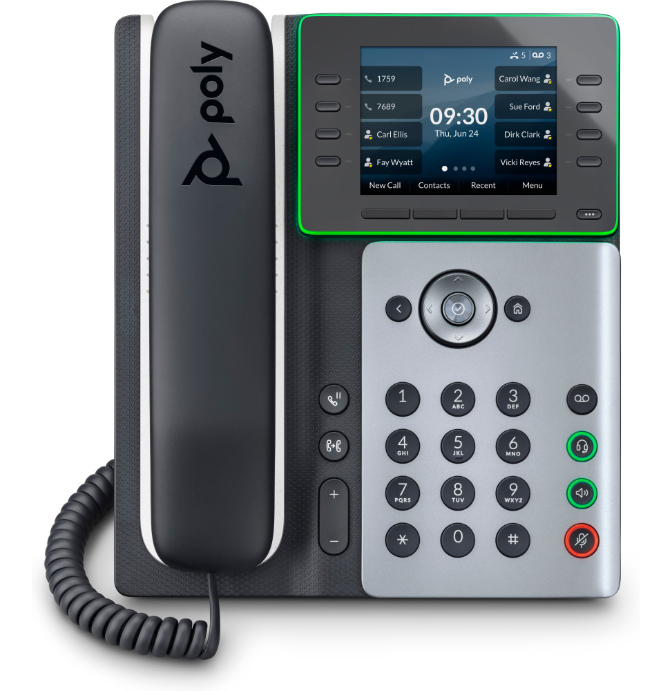 POLY Téléphone IP Edge E300 compatible PoE Téléphone IP Poly Edge E300 compatible PoE  (82M92AA)