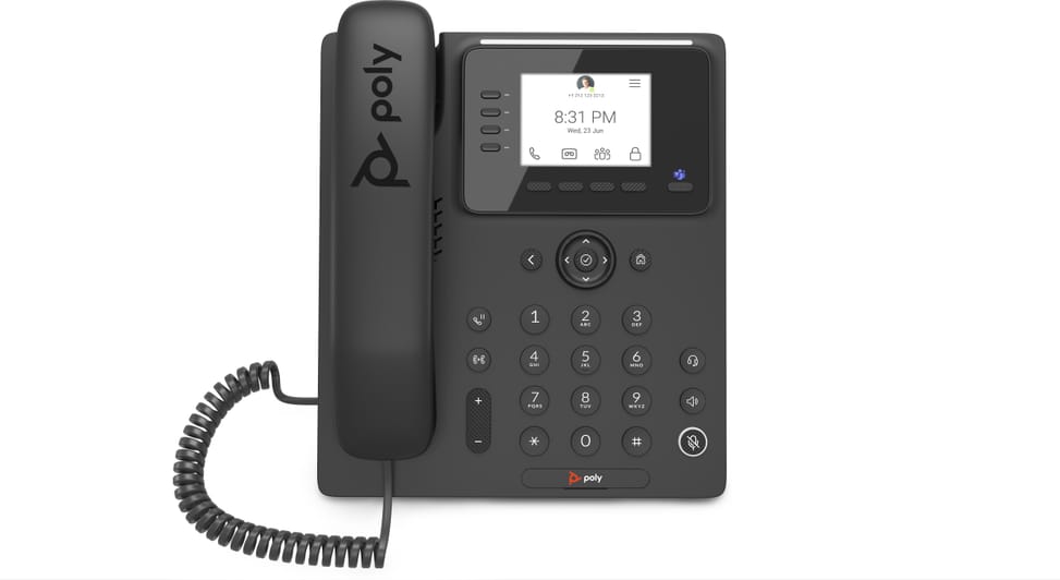 هاتف وسائط متعددة احترافي POLY CCX 350 لـ Microsoft Teams ومتوافق مع PoE (848Z7AA) — صورة 1