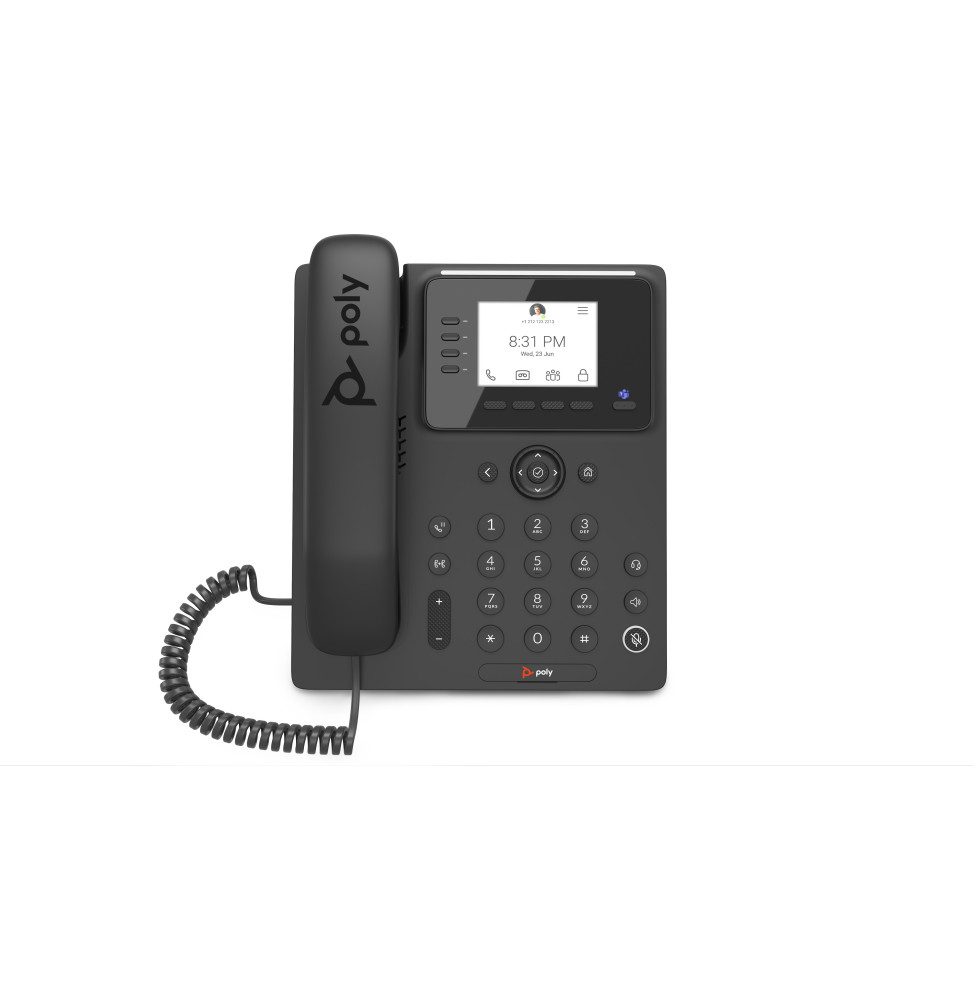 POLY Téléphone multimédia professionnel CCX 350 pour Microsoft Teams et compatible PoE (848Z7AA)