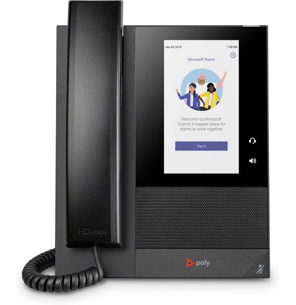 POLY Téléphone multimédia professionnel CCX 400 pour Microsoft Teams et compatible PoE (848Z8AA)
