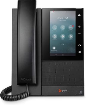 POLY Téléphone multimédia professionnel CCX 505 avec Open SIP et compatible PoE (82Z82AA)