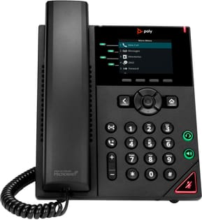 POLY Téléphone IP VVX 250 à 4 lignes et compatible PoE Téléphone IP Poly VVX 250 à 4 lignes et compatible PoE (89B62AA)
