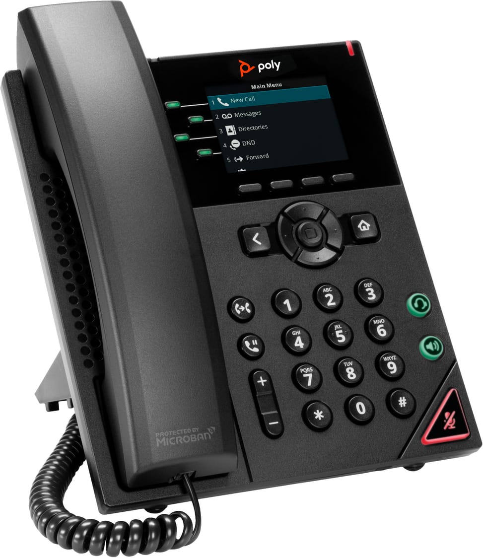 POLY Téléphone IP VVX 250 à 4 lignes et compatible PoE Téléphone IP Poly VVX 250 à 4 lignes et compatible PoE  (89B62AA) — image 3