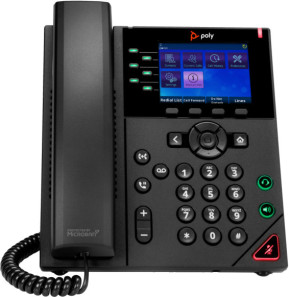 POLY Téléphone IP OBi VVX 350 à 6 lignes et compatible PoE avec module d’alimentation (89K70AA)