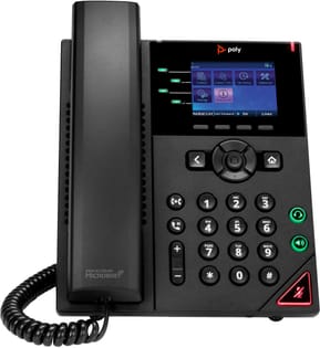 POLY Téléphone IP OBi VVX 250 à 4 lignes et compatible PoE avec module d’alimentation (89K69AA)