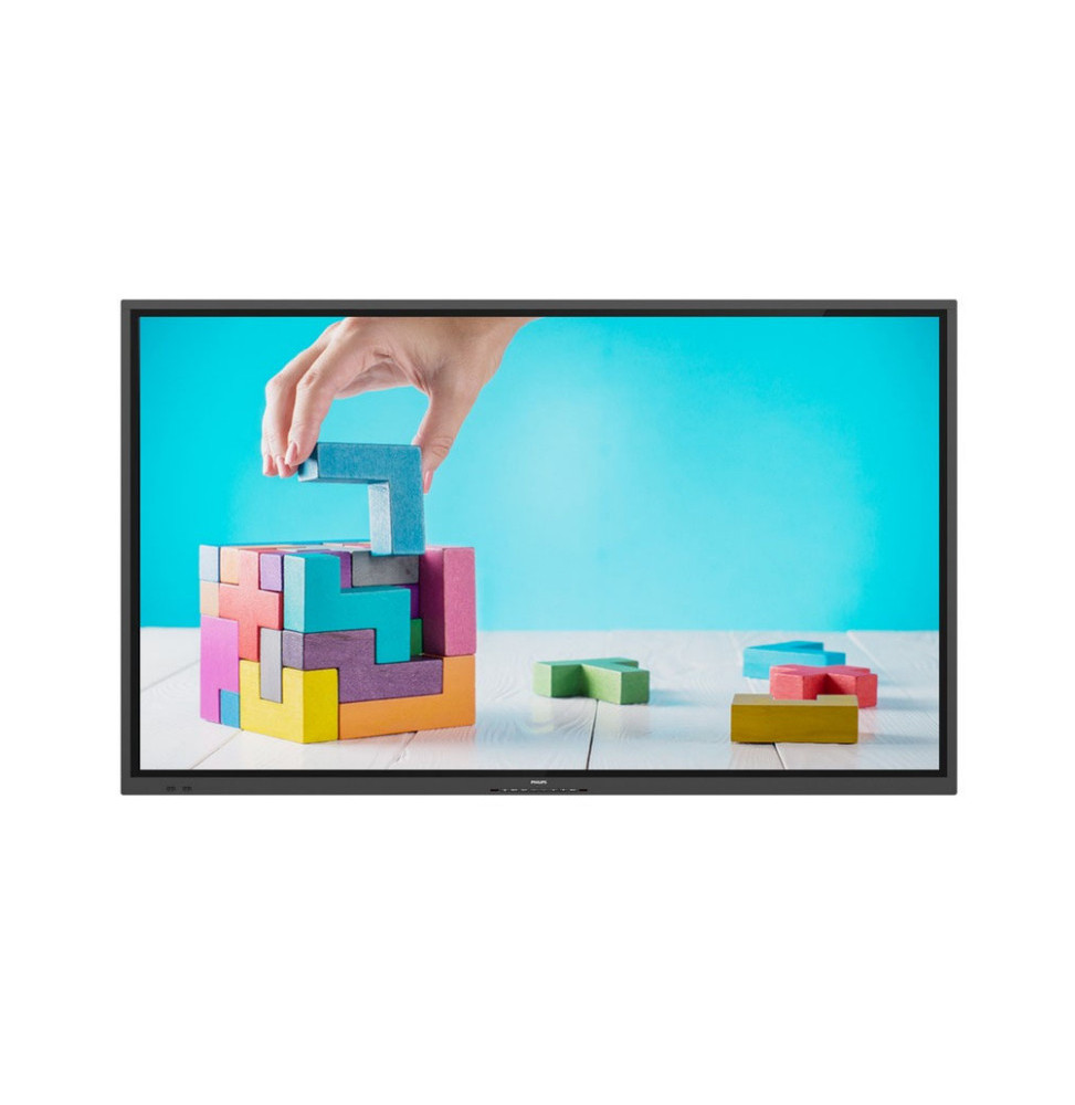 Philips E-Line 86BDL4152E/00 Écran plat de signalisation numérique 2,18 m (86") Wifi 400 cd/m² 4K Ultra HD Noir Écran tactile