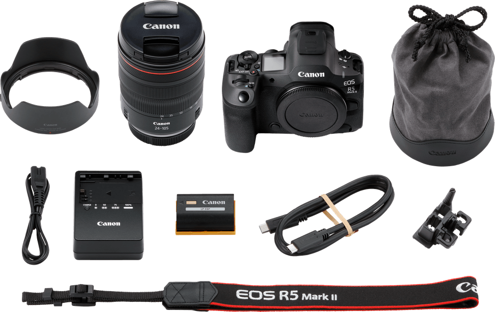 Appareil photo hybride Canon EOS R5 Mark II + Objectif RF 24-105mm F4L IS USM (6536C016AA) — image 8