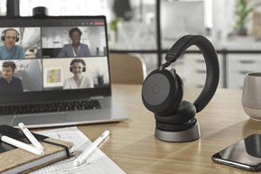 Micro-casque sans fil Jabra Evolve2 75 USB-A UC avec socle de recharge - Noir (27599-989-989) — image 7