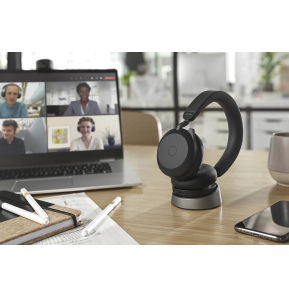 Micro-casque sans fil Jabra Evolve2 75 USB-A UC avec socle de recharge - Noir (27599-989-989)