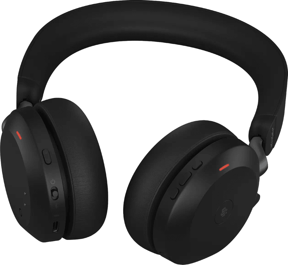 Micro-casque sans fil Jabra Evolve2 75 USB-A UC avec socle de recharge - Noir (27599-989-989) — image 5