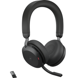 Micro-casque sans fil Jabra Evolve2 75 USB-A UC avec socle de recharge - Noir (27599-989-989)