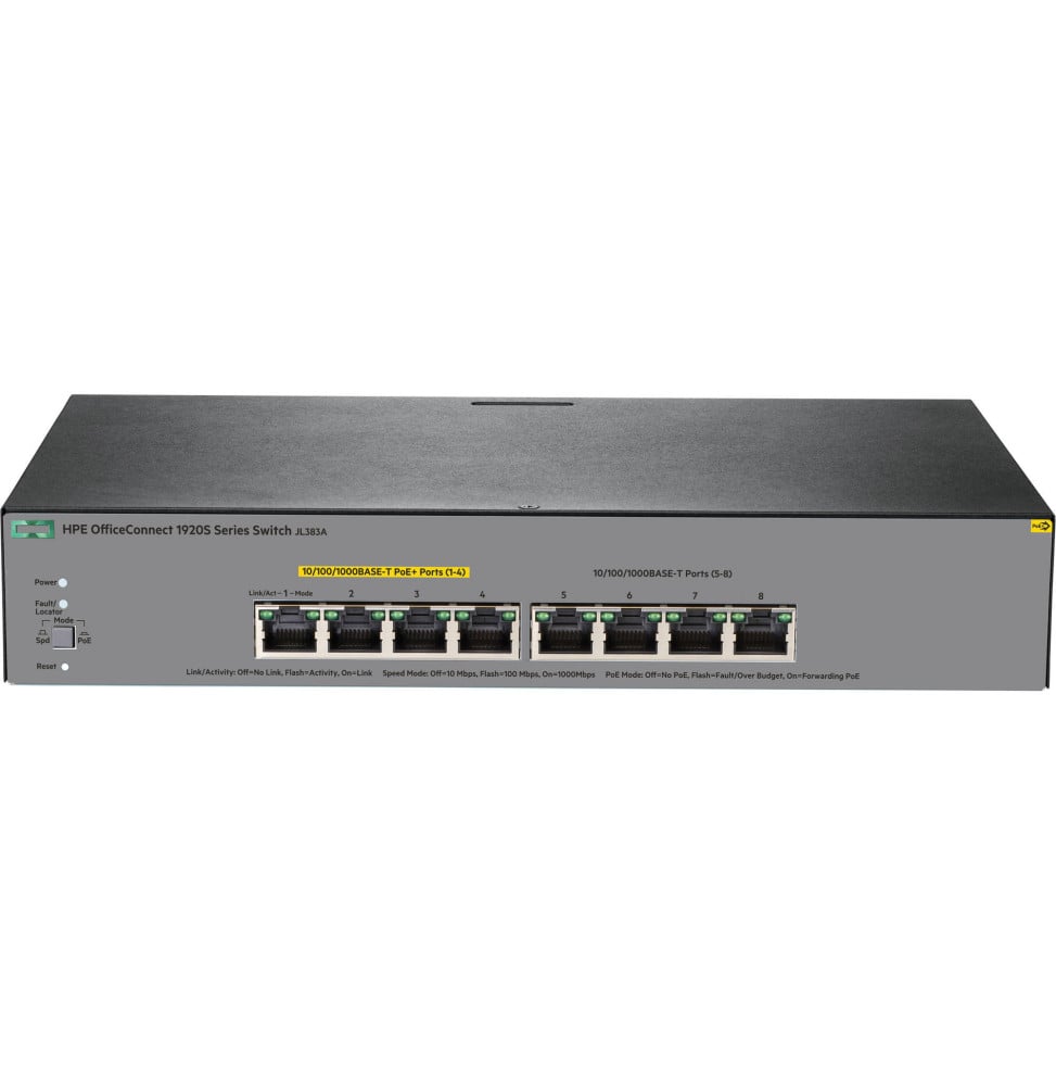 Switch Administrable HPE OfficeConnect 1920S 8 ports PoE+ 65W (JL383A)