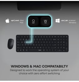 Ensemble sans fil souris + clavier Rapoo 9320M (AZERTY Français)